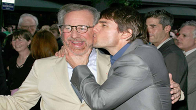 Steven Spielberg and tom cruise 